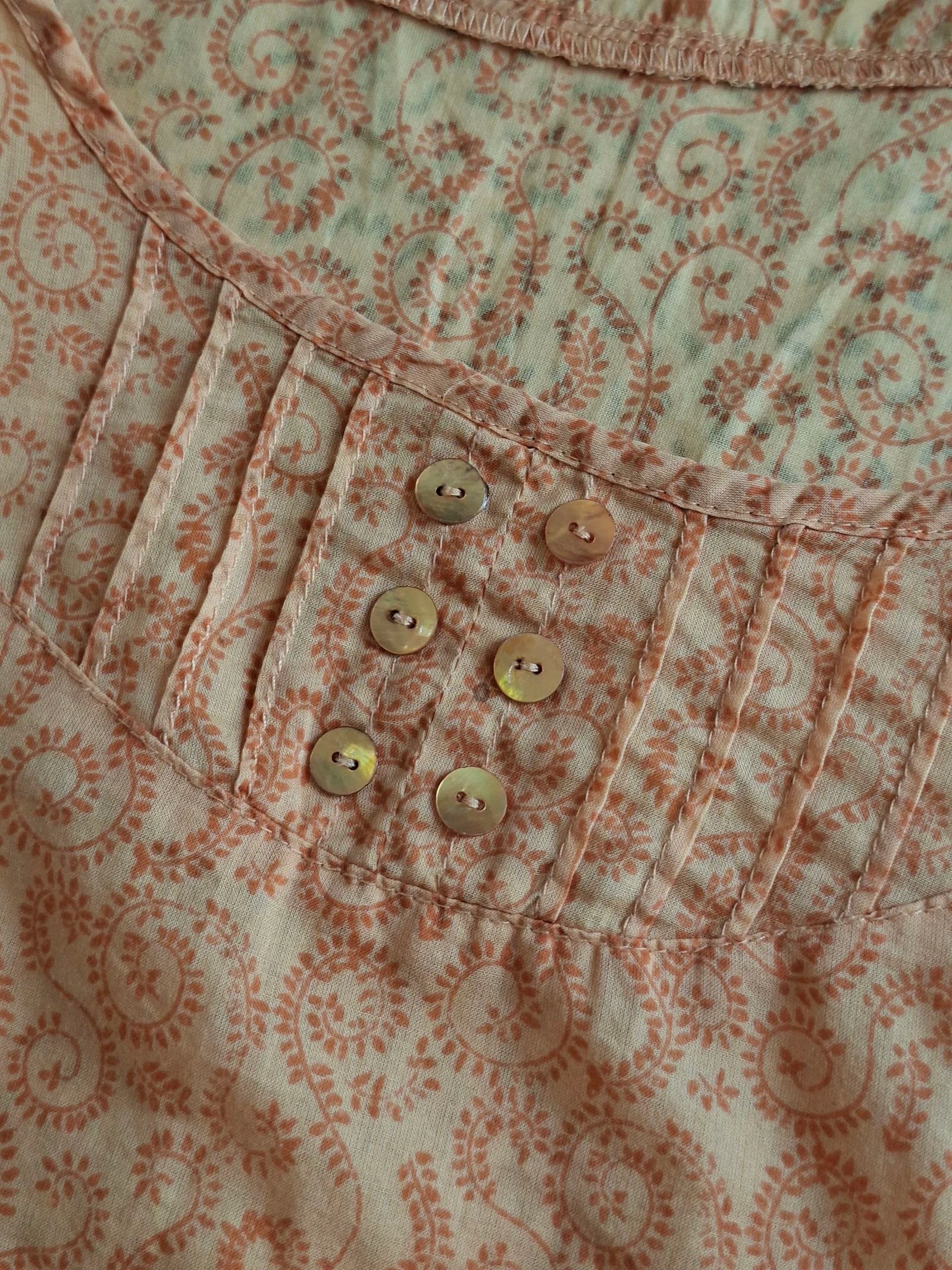 Tank top MISS Captain T38 naranja con estampado bohemio para atar – photo 6